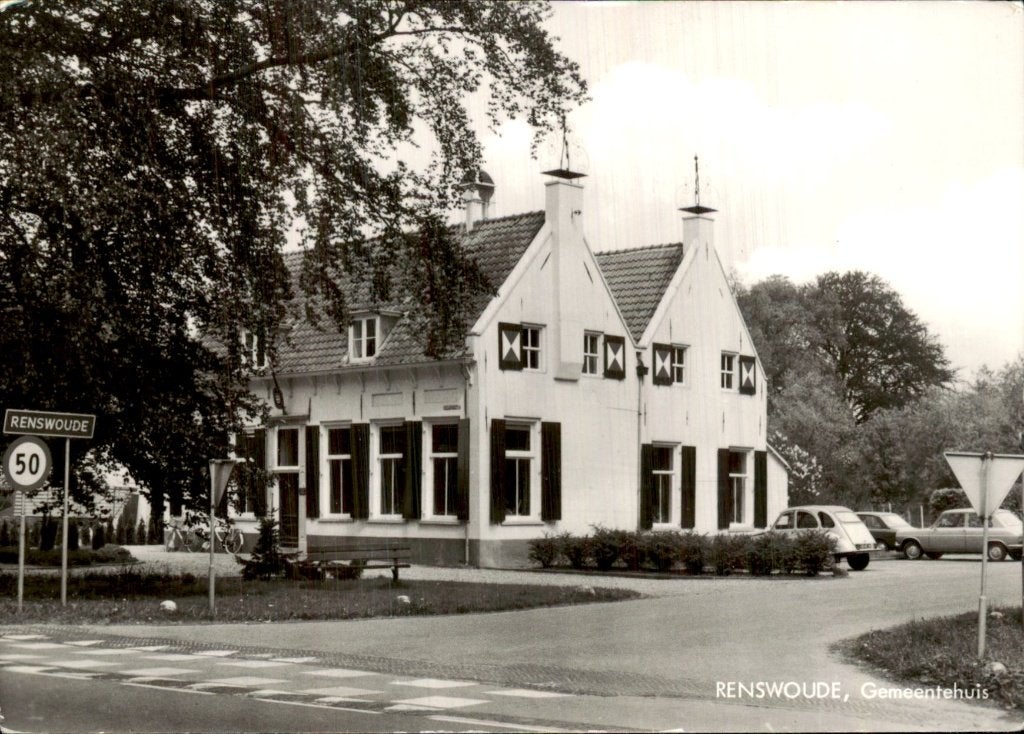 Renswoude - Gemeentehuis - Voorgevel, Ophalen of Verzenden, 1980 tot heden, Gelopen, Utrecht
