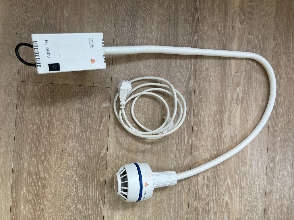 Heine HL 5000 Medische Onderzoekslamp + 2x RVS Wandrails, Ophalen, Gebruikt