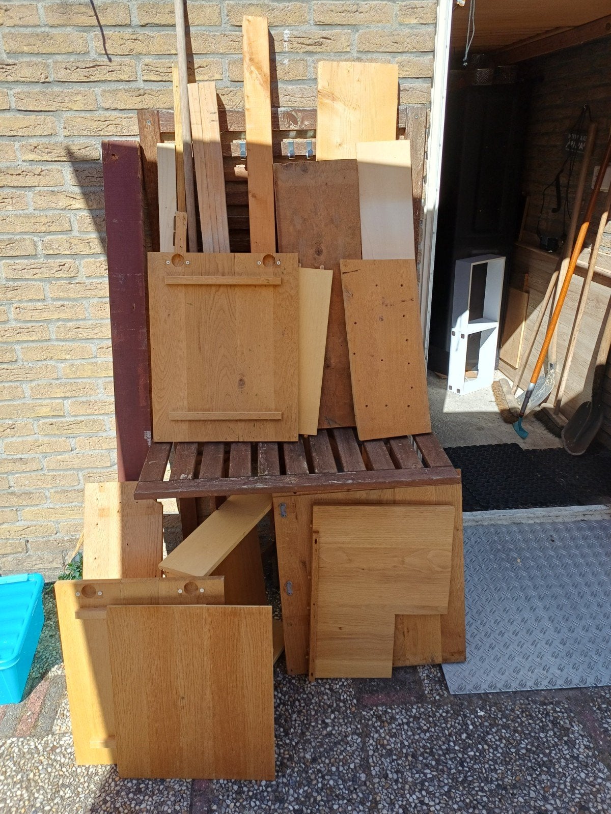 Massief eikenhout, super droog, uit de schuur, Ophalen, Gebruikt, Eiken, Overige typen