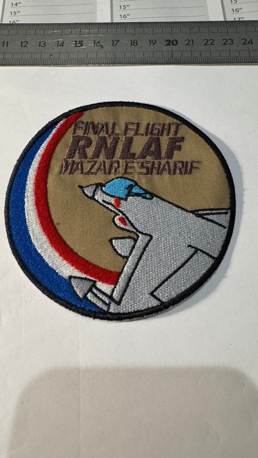 Patch klu luchtmacht final flight mazar e’sharif lokale aanm, Verzamelen, Stickers, Ophalen of Verzenden, Zo goed als nieuw
