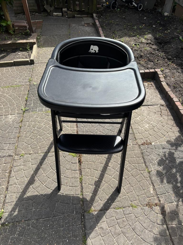 Zwarte mooie luxe kinderstoel, Ophalen, Zo goed als nieuw, Rond