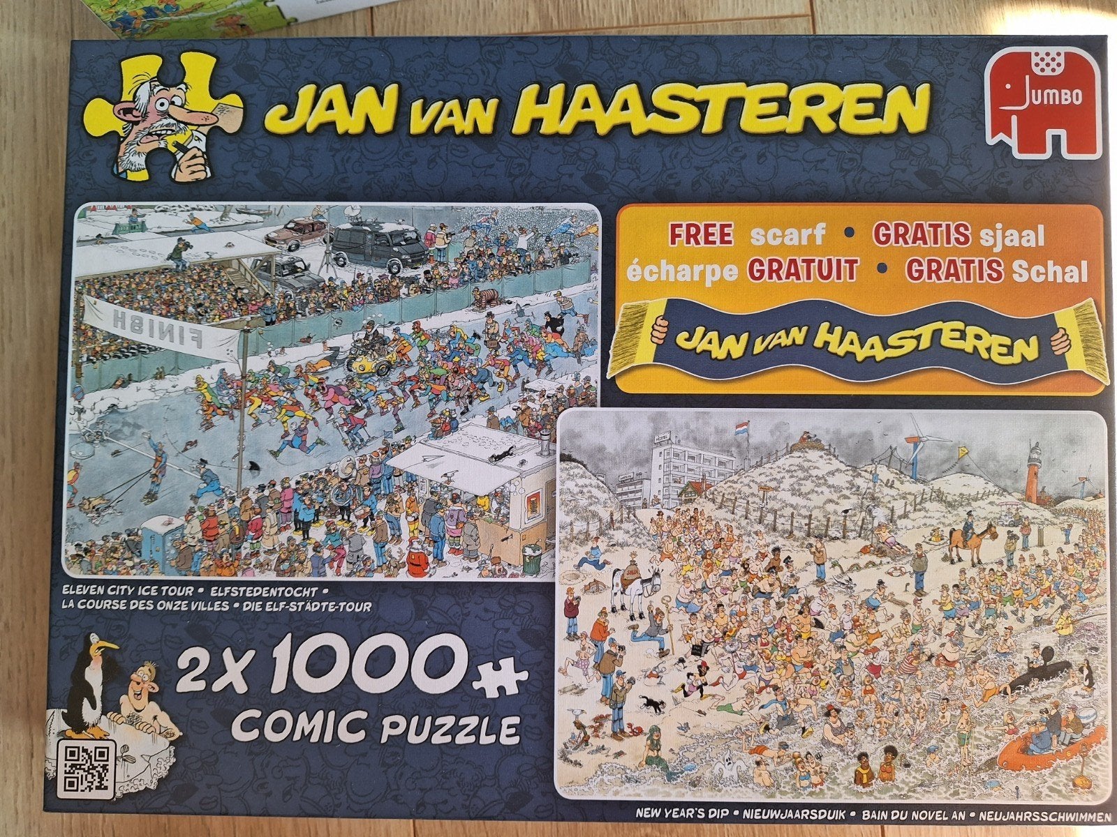 Jan van Haasteren  stukjes Elfstedentocht & Nieuwjaarsd, Hobby en Vrije tijd, Ophalen of Verzenden