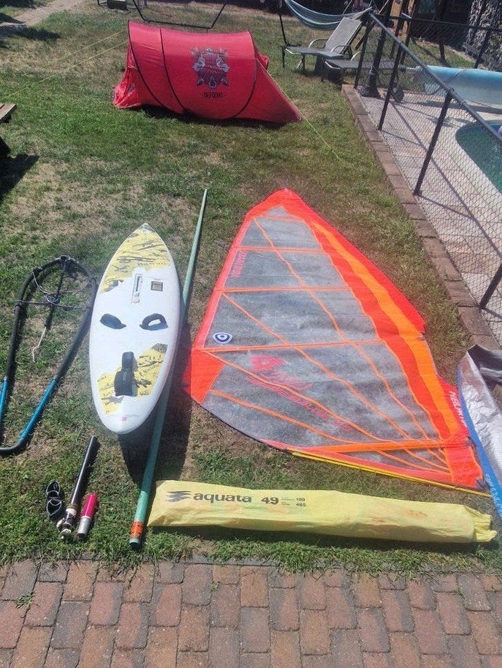 windsurf set compleet surfen, Ophalen, Gebruikt, Complete set