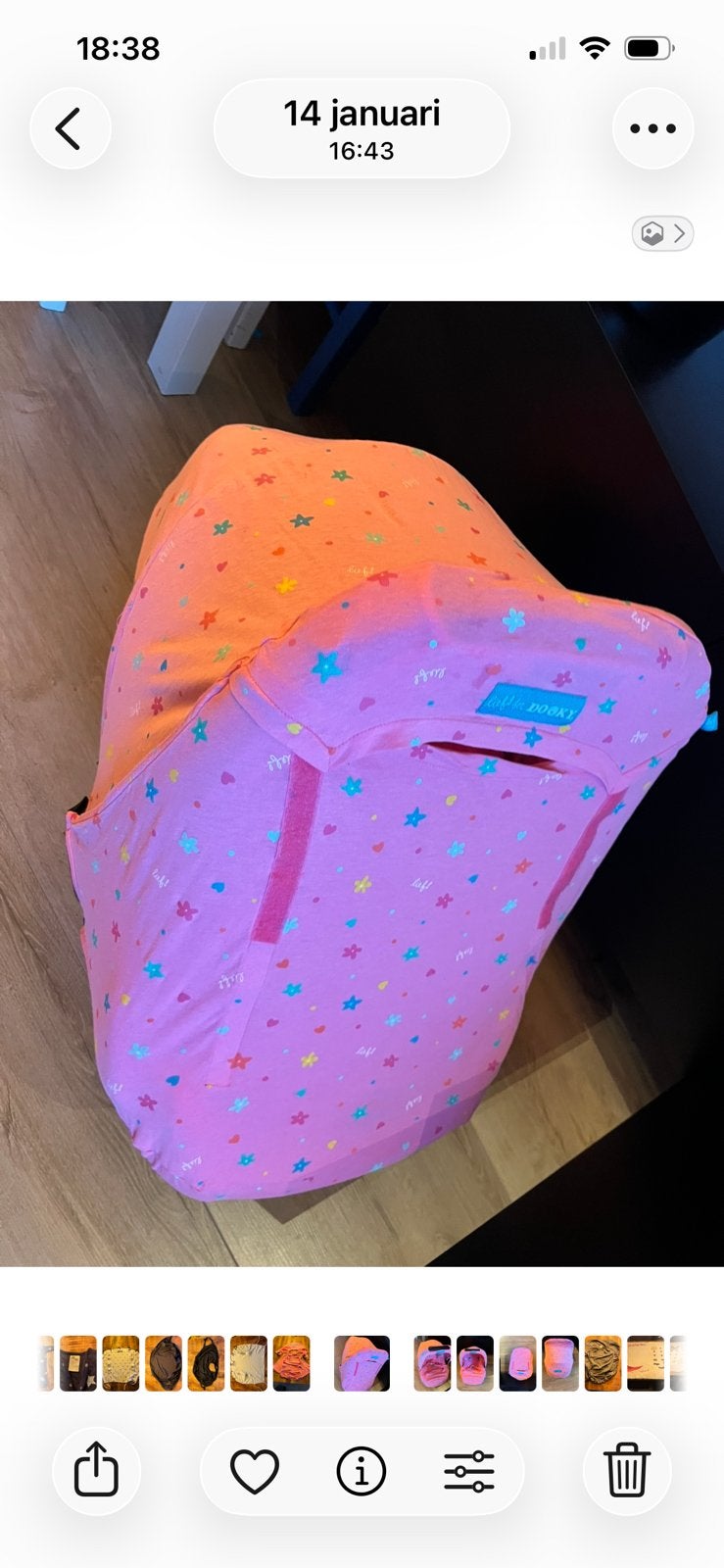 Maxicosikapbekleding, Ophalen, Zo goed als nieuw