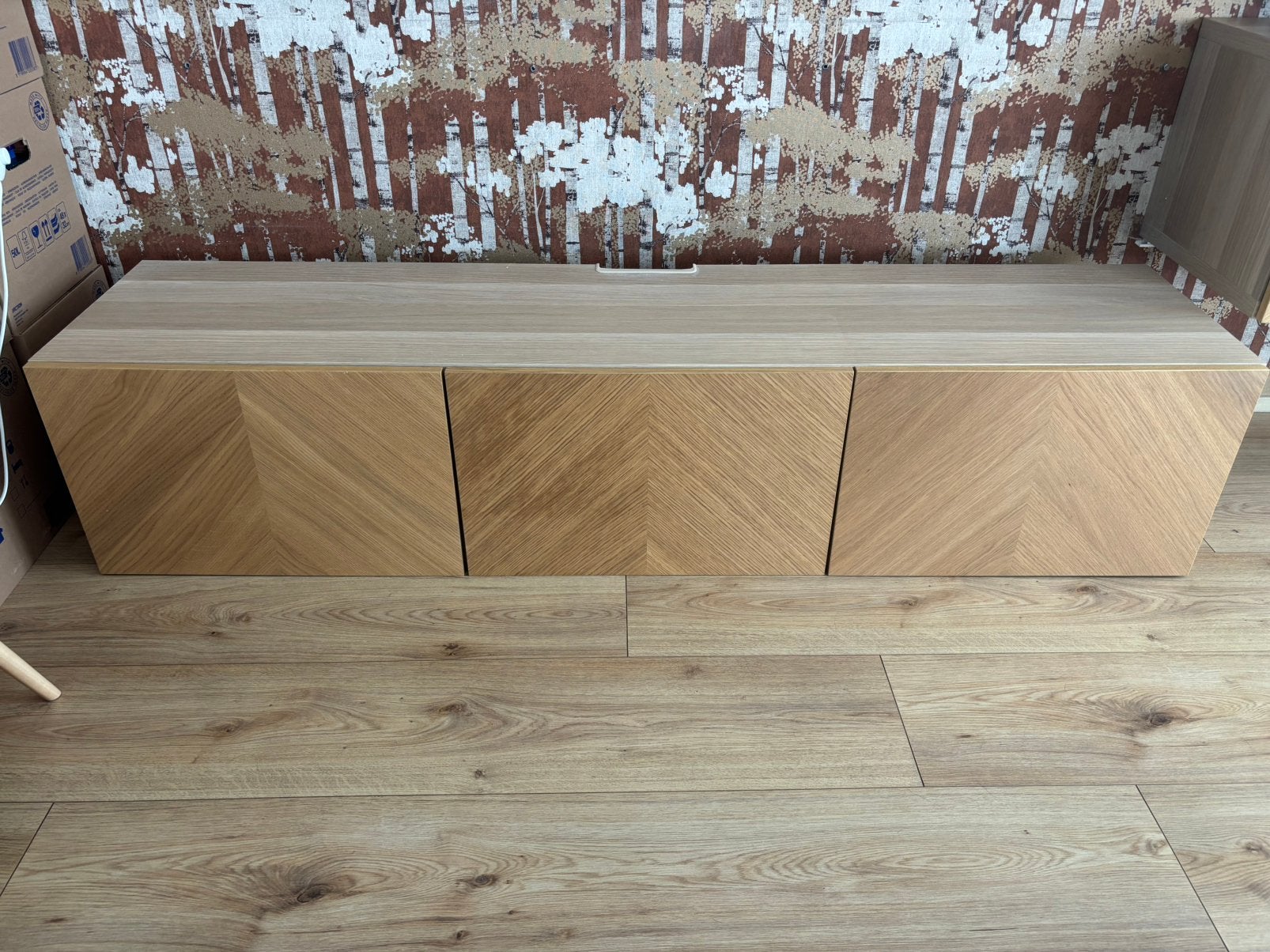 IKEA Bestå tv meubel, met 3 hedeviken deurtjes., Ophalen, Gebruikt, 25 tot 50 cm, Minder dan 100 cm