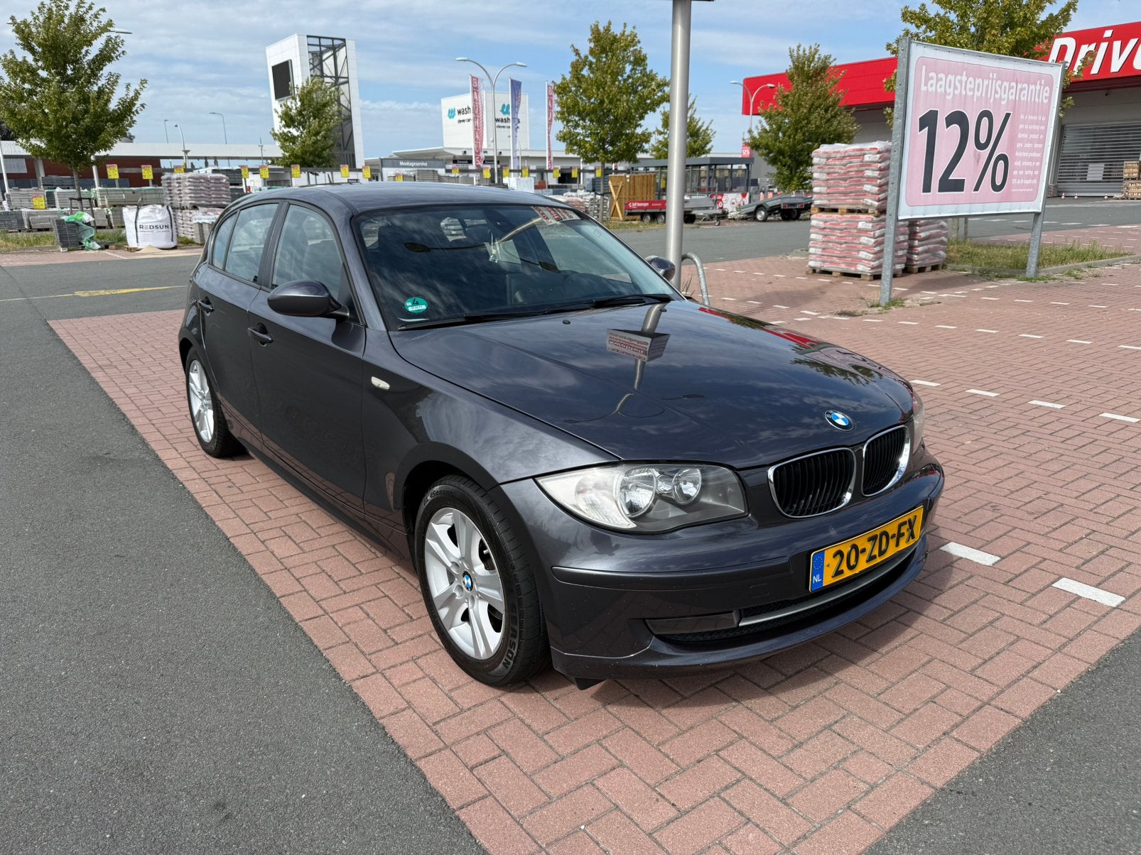 BMW 1-Serie 2.0 118I 5DR AUT 2008 Grijs, Achterwielaandrijving, Zwart, Leder en Stof, Origineel Nederlands