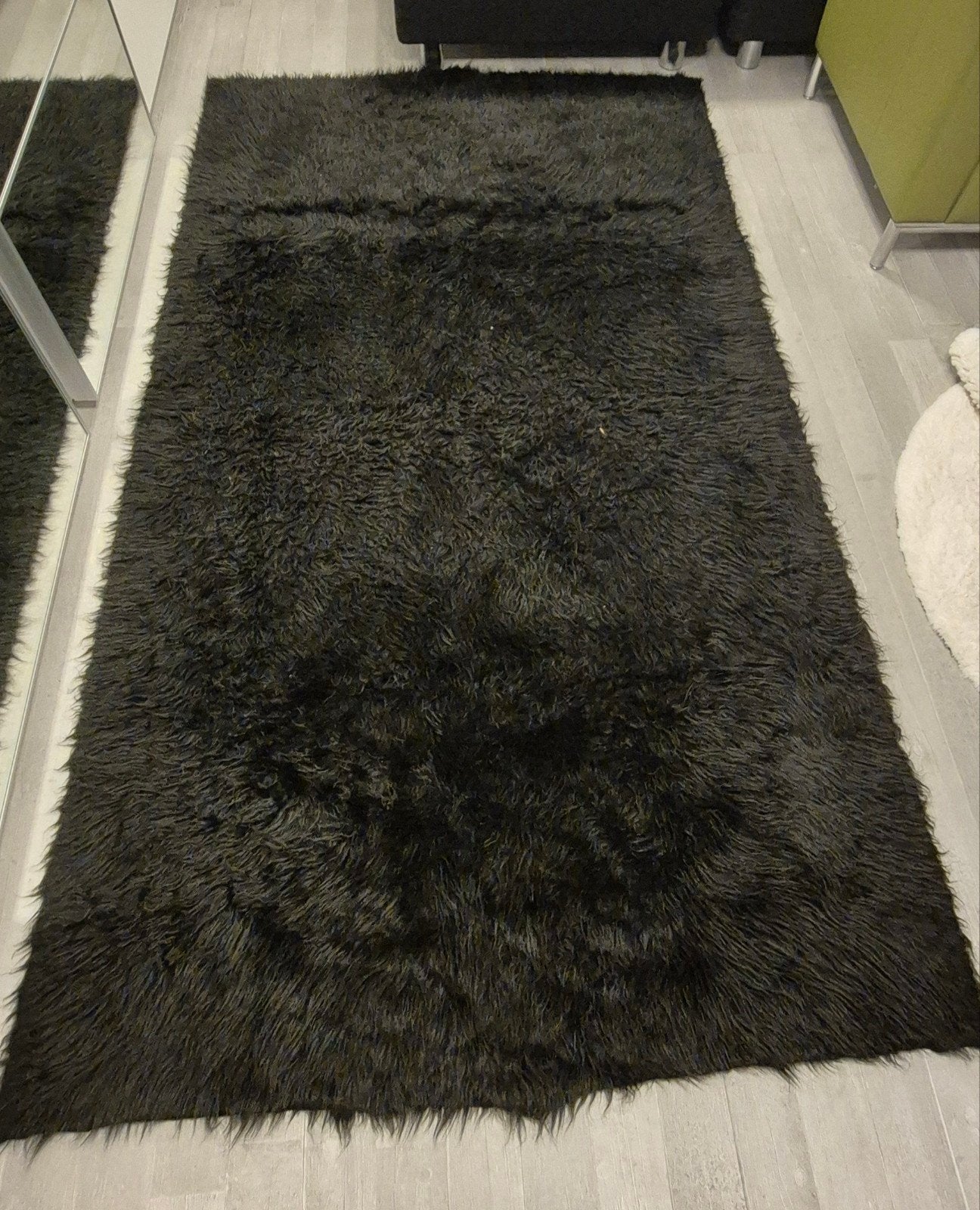 Zwart bont / langharig lap stof, Ophalen of Verzenden, Zwart, 200 cm of meer, 120 cm of meer
