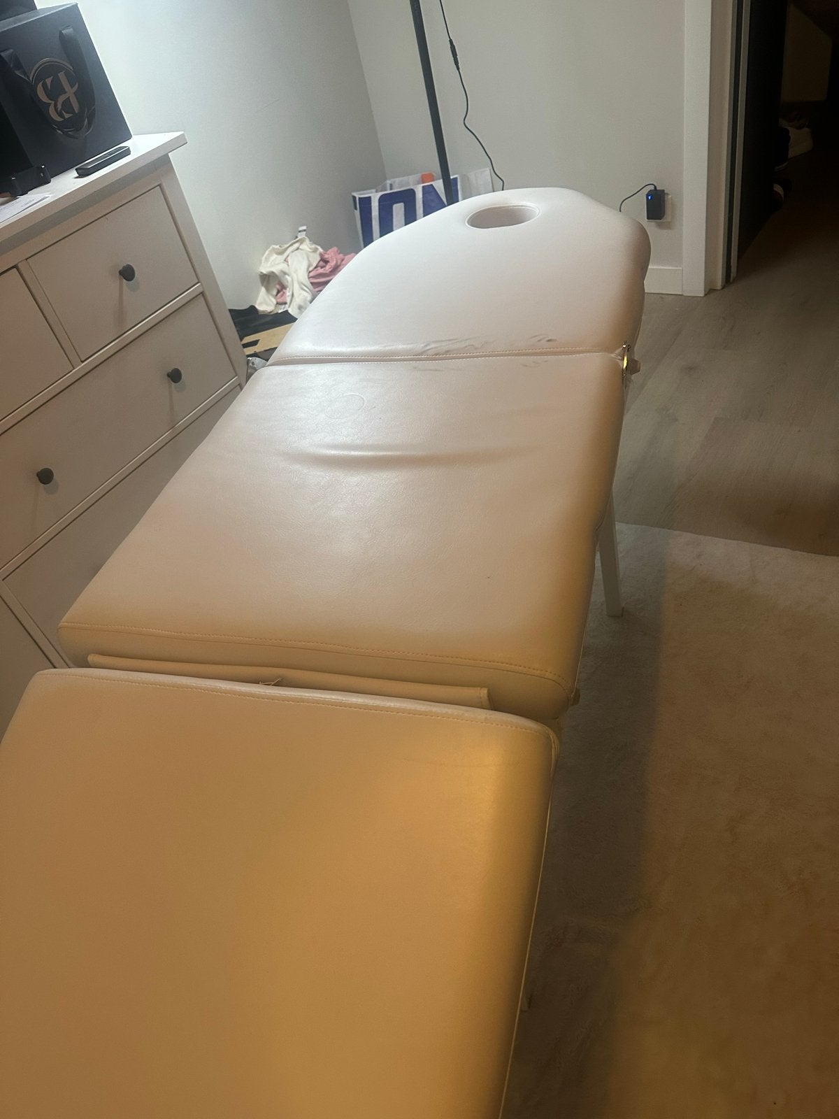 Behandelstoel inklapbaar wit, Ophalen, Gebruikt, Massagetafel