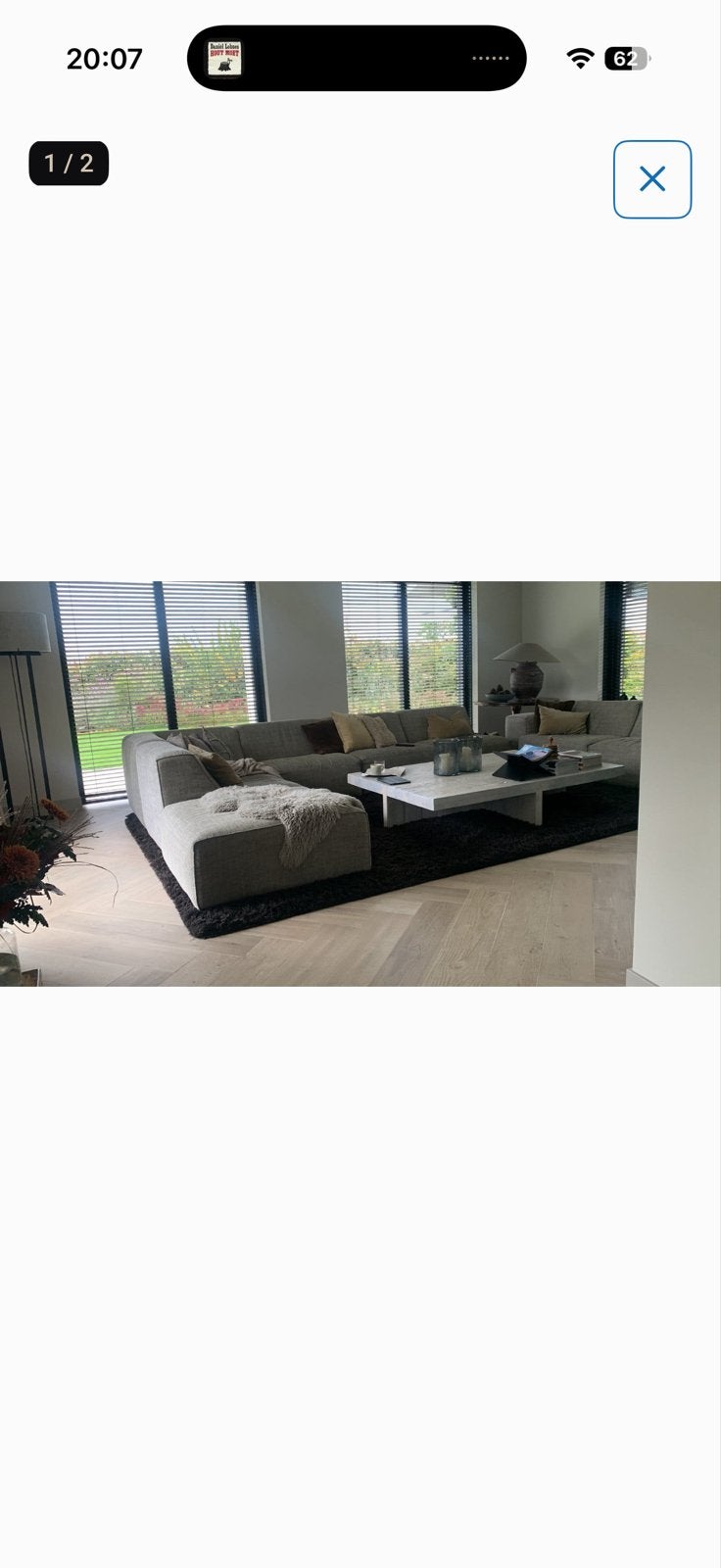 Fraai dik Wollen kleed 500x280 cm, Gebruikt, Ophalen of Verzenden, 200 cm of meer, Grijs