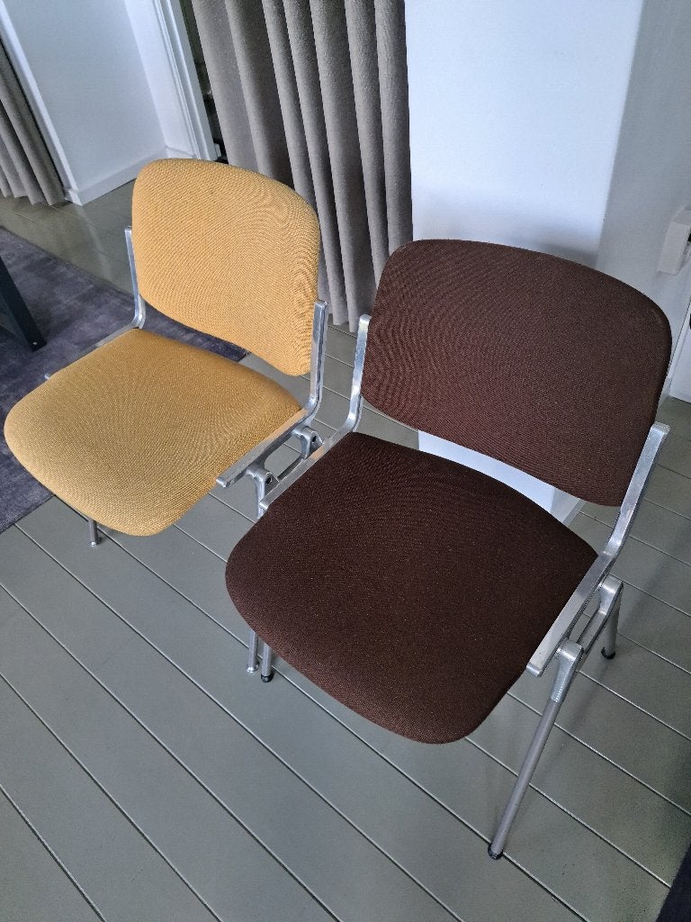 2 x vintage stoel Castelli DSC106 - Metaal en textiel, Ophalen, Gebruikt, Twee, Overige kleuren