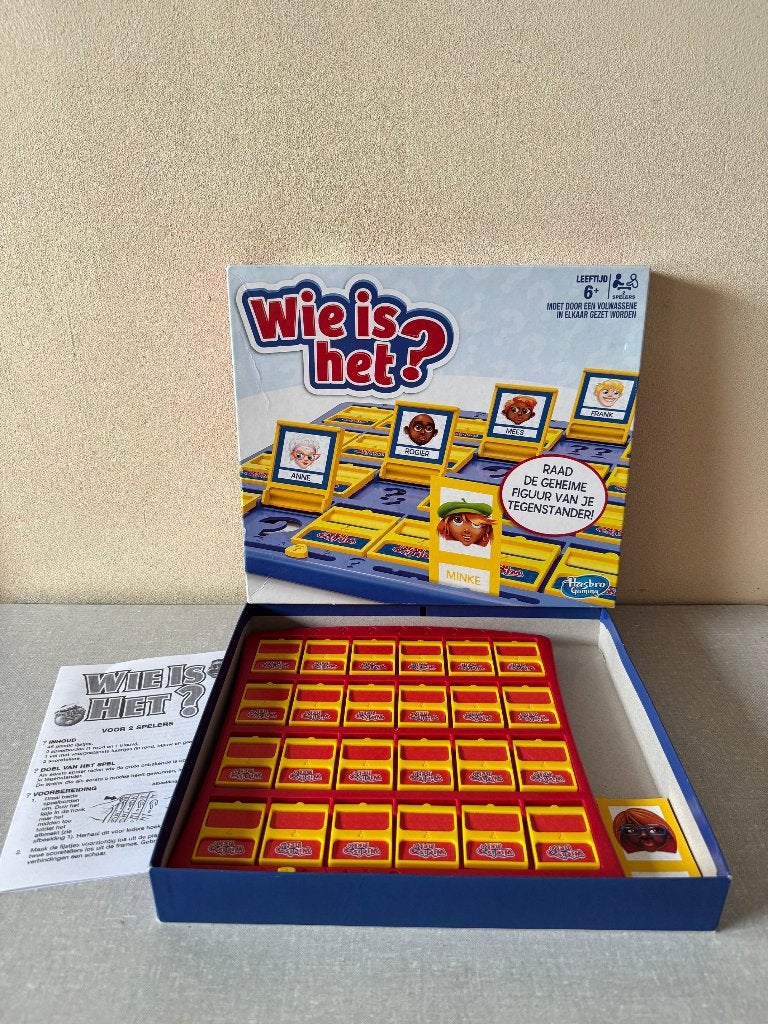 Het bekende gezichten spel:  WIE IS HET stevige frames, Een of twee spelers, Ophalen of Verzenden, Zo goed als nieuw, MB Hasbro