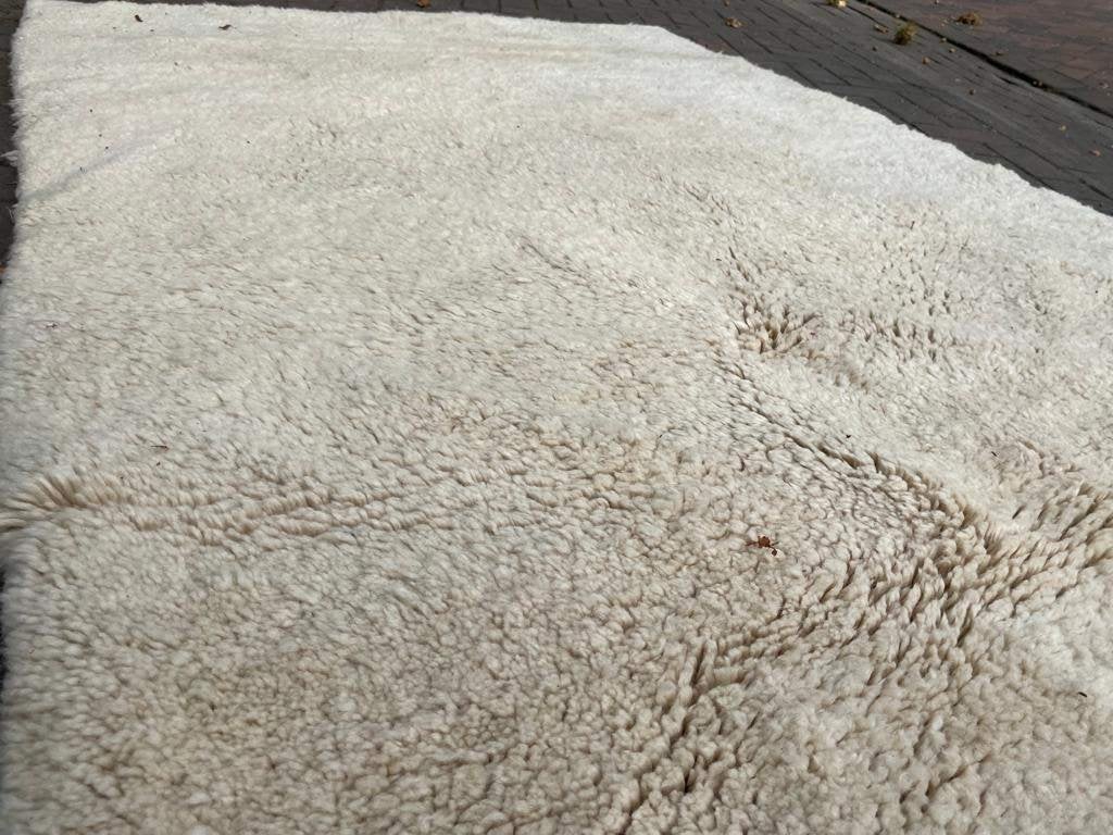 Kwaliteit tapijt ivoor, Ophalen, 100 tot 150 cm, Wollig, 200 cm of meer