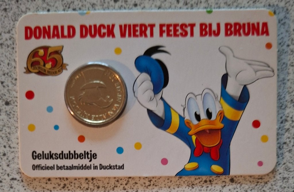 Dagobert Duck geluksdubbeltje 2017 in coincard, Verzenden, Koningin Beatrix, 10 cent, Setje