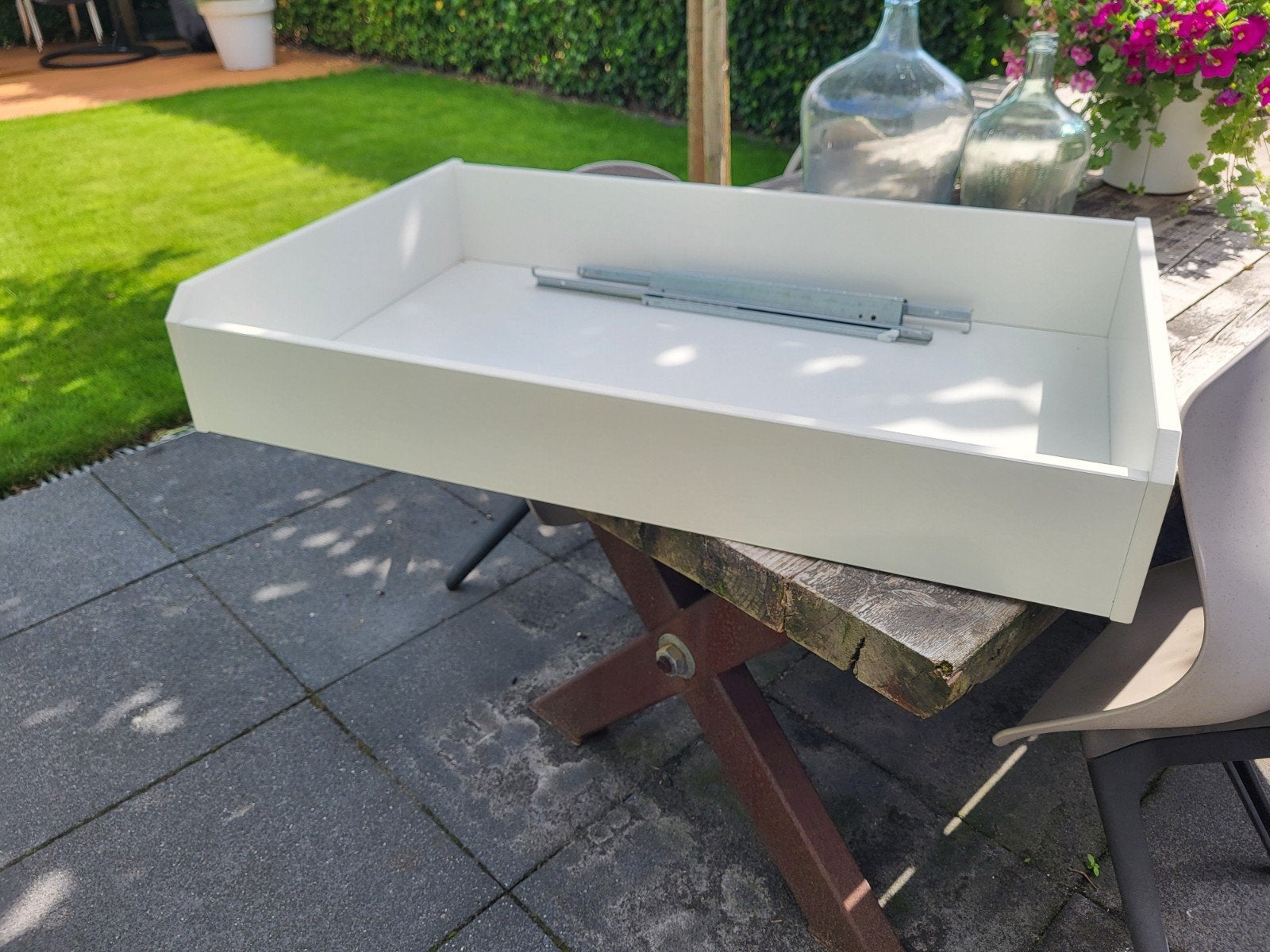 Witte ikea pax lade met ladegeleiders 100cm, 1 of 2 laden, Nieuw, 50 tot 100 cm, Minder dan 100 cm
