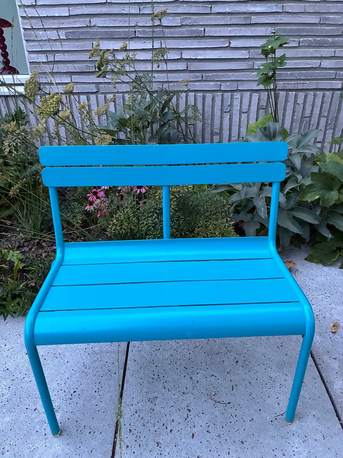 Fermob Luxembourg kinderbankje - Turquoise, Ophalen, Gebruikt, Metaal