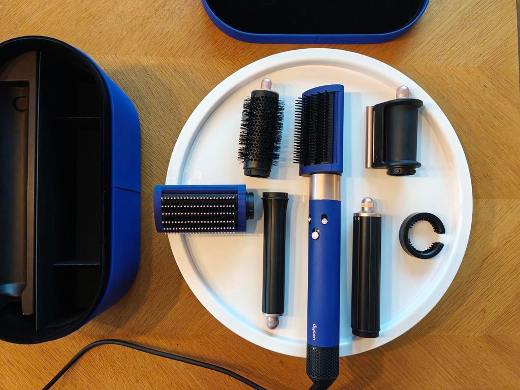 Dyson Airwrap Complete multi Styler - Prussian Blauw/Koper, Ophalen of Verzenden, Zo goed als nieuw, Haarverzorging