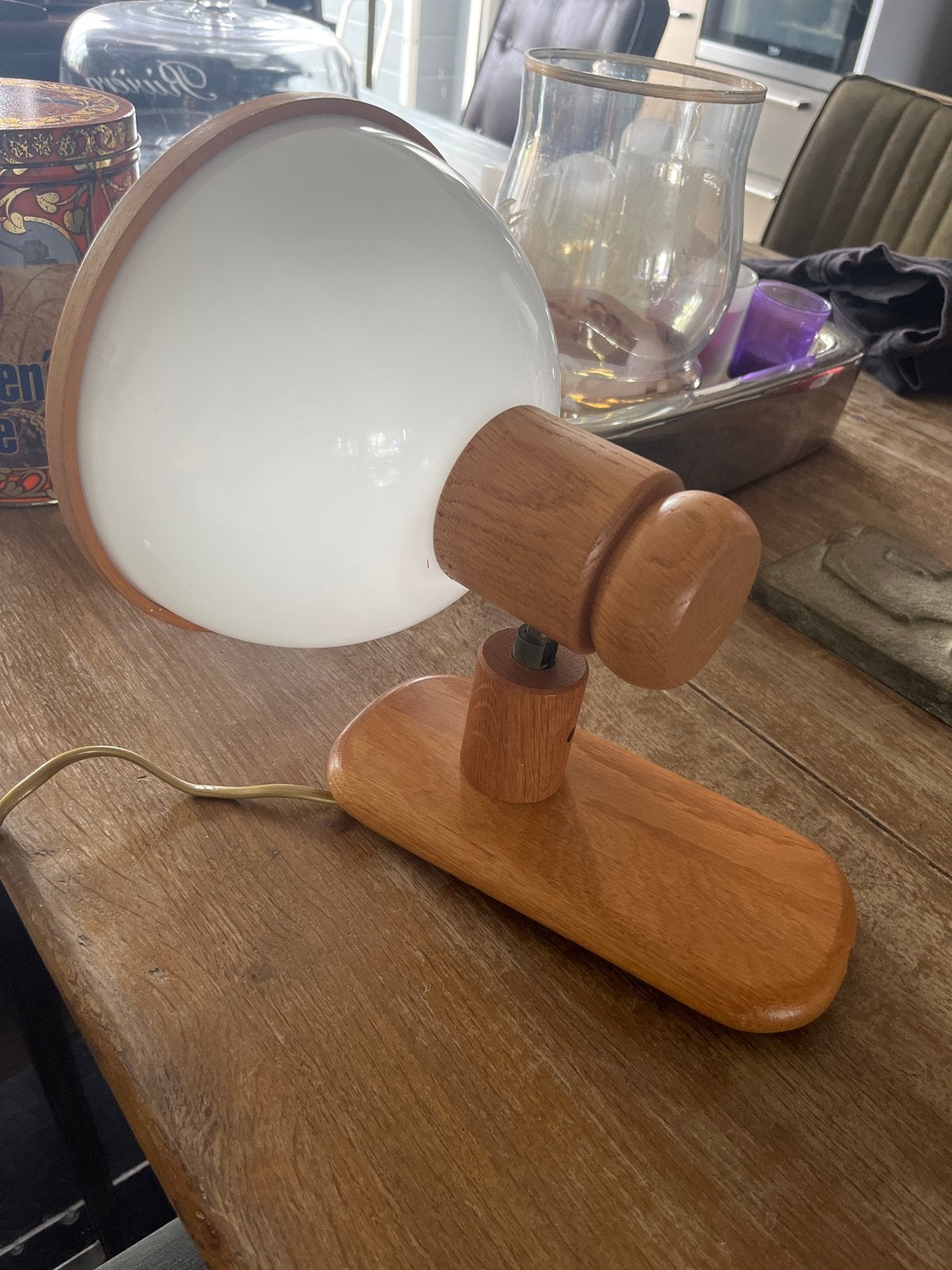 Vintage Houten wandlamp Steinhauer Apeldoorn, Ophalen of Verzenden