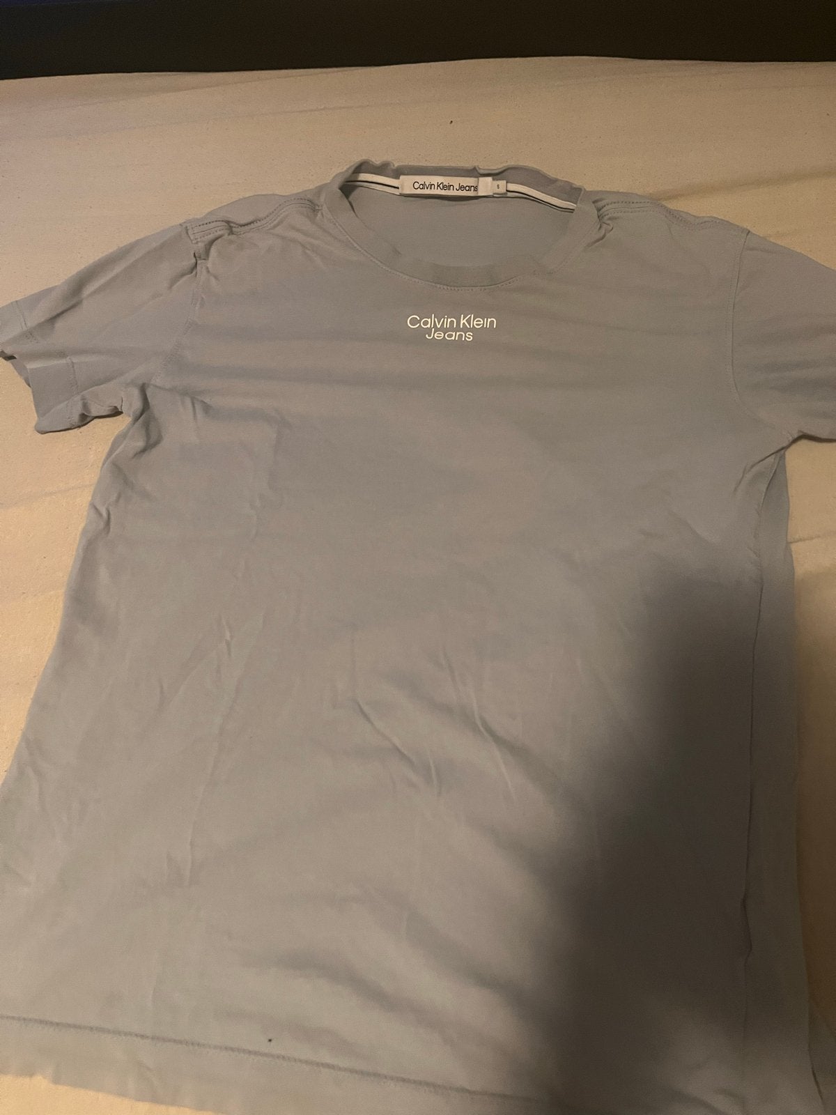 Calvin Klein Jeans T-shirt - Maat S, Ophalen, Zo goed als nieuw, Maat 46 (S) of kleiner, Blauw