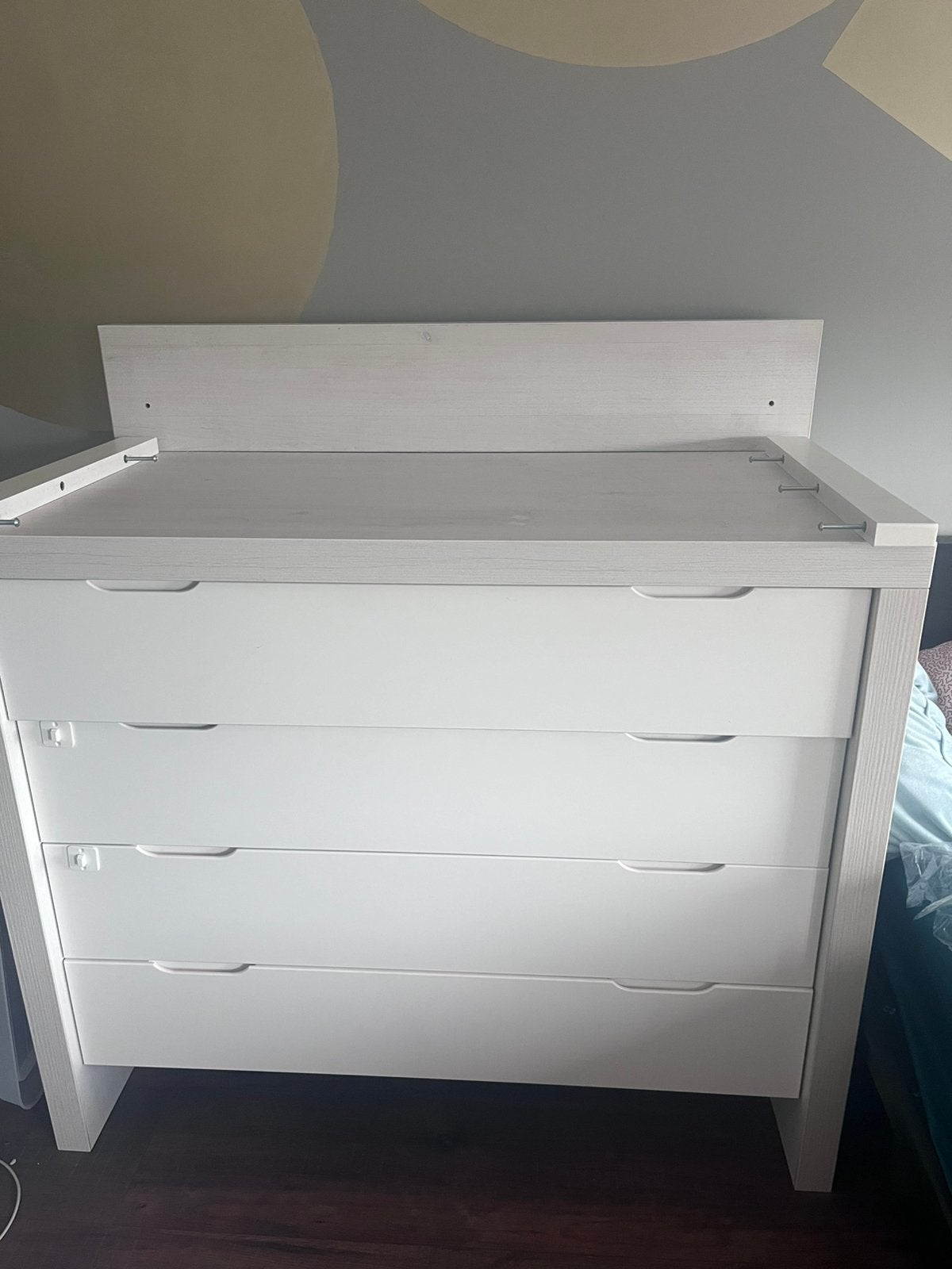 Babycommode - wit, lichtgrijs, Ophalen, 50 tot 70 cm, 100 cm of meer, Zo goed als nieuw