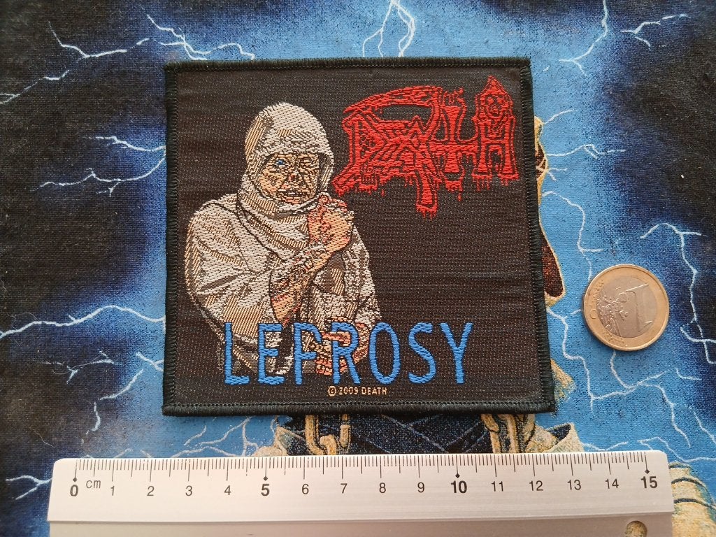 Death vrij  mooie Leprosy 2009 patch d41 metal, Ophalen of Verzenden, Nieuw, Kleding