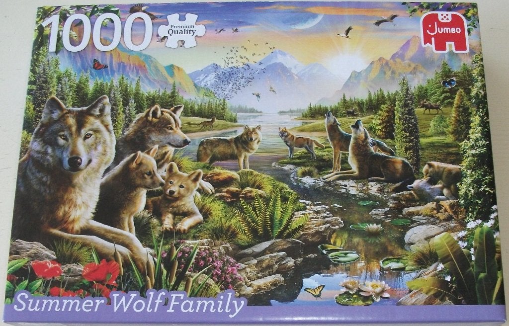 Puzzel *** SUMMER WOLF FAMILY *** 1000 stukjes Jumbo *NIEUW*, Ophalen of Verzenden, 500 t/m 1500 stukjes, Nieuw, Legpuzzel