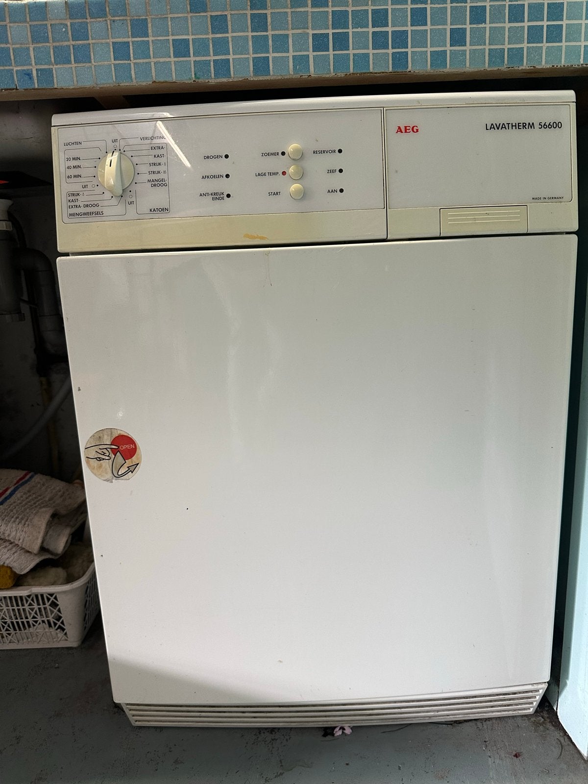 AEG Lavatherm 56600 Wasdroger - Condens - Gebruikt, Ophalen, 6 tot 8 kg, Gebruikt, Voorlader