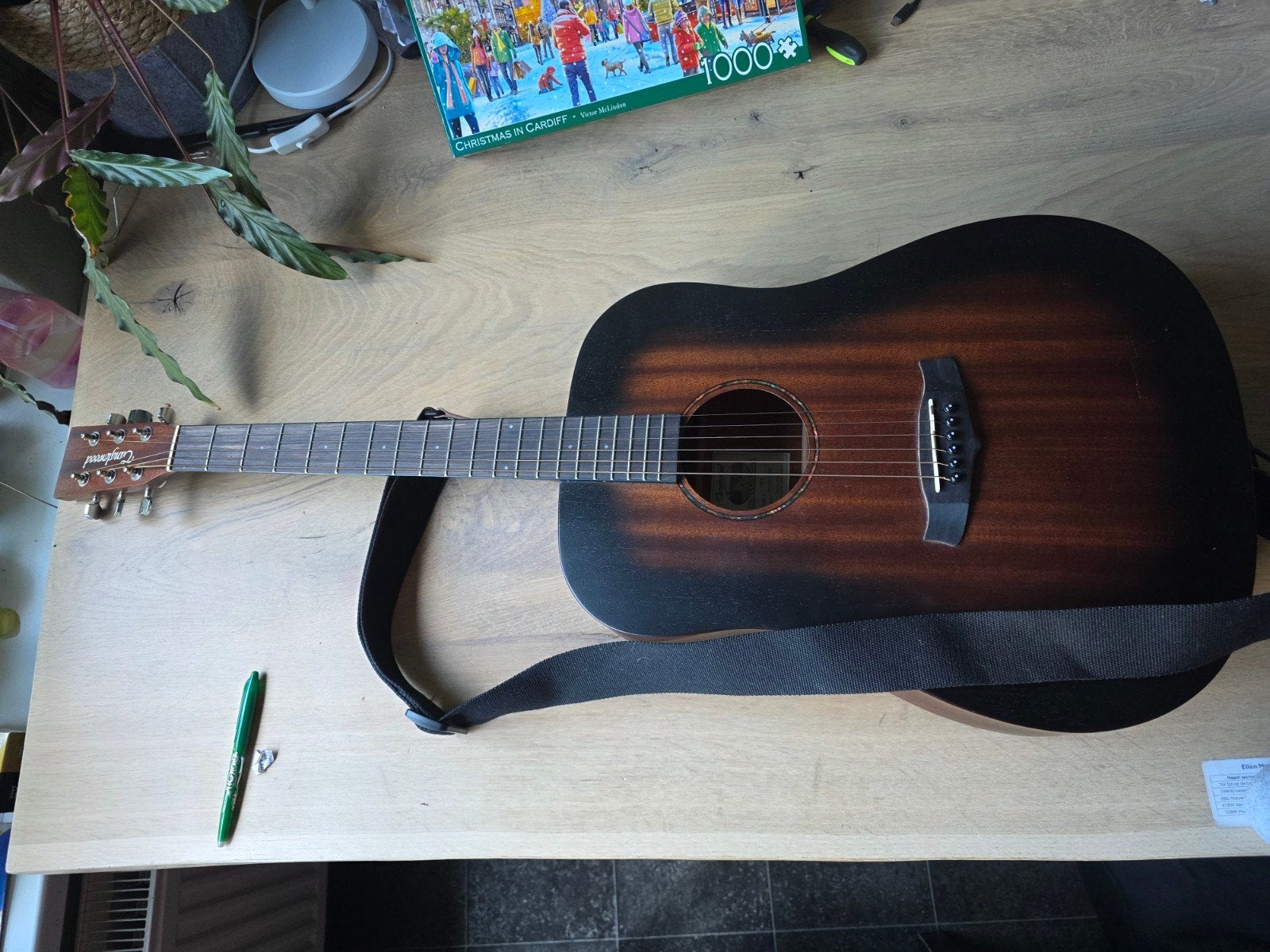 Tanglewood Crossroads Western gitaar met accessoires, Ophalen, Zo goed als nieuw, Western- of Steelstringgitaar