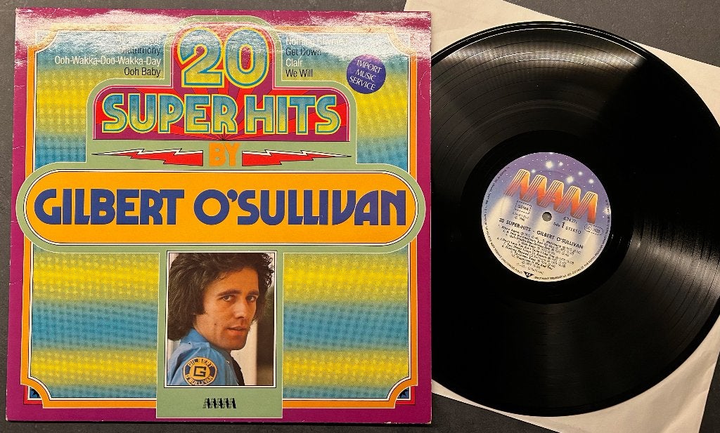 GILBERT O'SULLIVAN - 20 Super-hits ( LP ), LP, Ophalen of Verzenden, Zo goed als nieuw, 12 inch