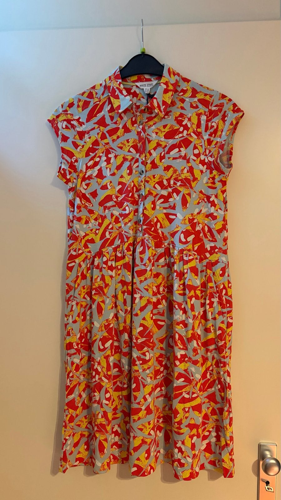White Stuff Everly jersey overhemdjurk mt 38/40 NIEUW, Kleding | Dames, Jurken, Maat 38/40 (M), Meerkleurig, Nieuw, Ophalen of Verzenden