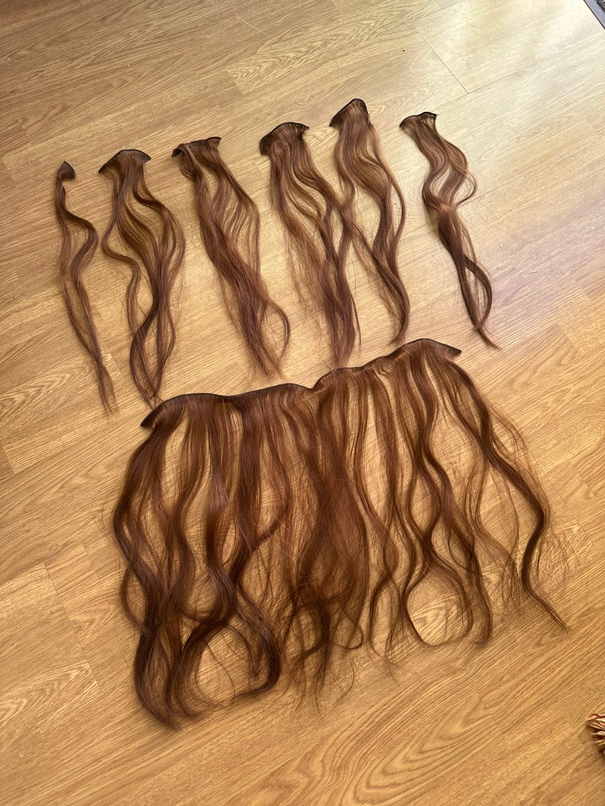 100% Remy Human Hair Weave extensions 45 cm | Nieuw, Ophalen of Verzenden, Zo goed als nieuw, Pruik of Haarverlenging