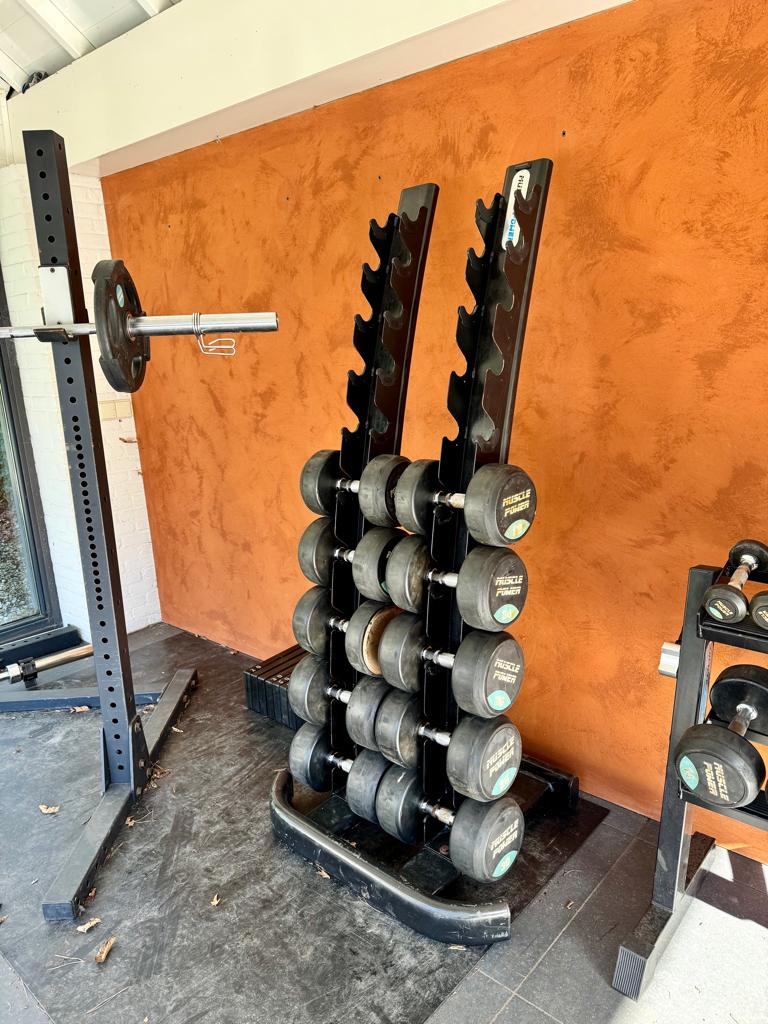 Muscle Power Dumbbells met origineel REK!, Ophalen, Gebruikt, Armen, Dumbbell