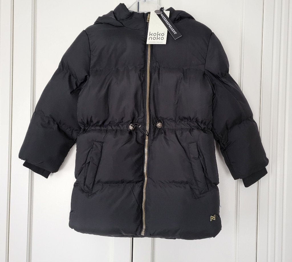 Nieuw! Koko Noko winterjas, parka, zwart, maat 116, Meisje, Nieuw, Ophalen of Verzenden, Koko Noko