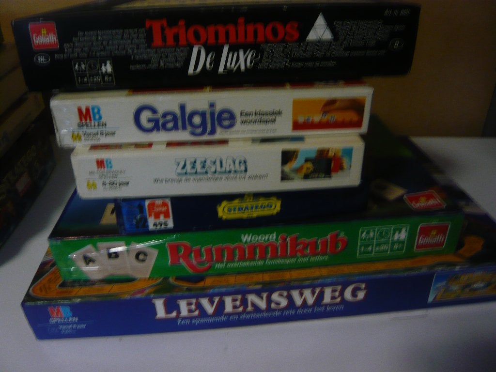 Levensweg; Triominos; Galgje; Rummikub; Zeeslag etc., Een of twee spelers, Ophalen of Verzenden, Gebruikt