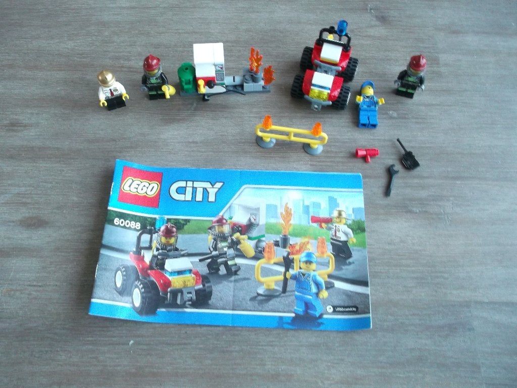 lego brandweer 60088 fire starter set (2015), Ophalen of Verzenden, Gebruikt, Complete set, Lego