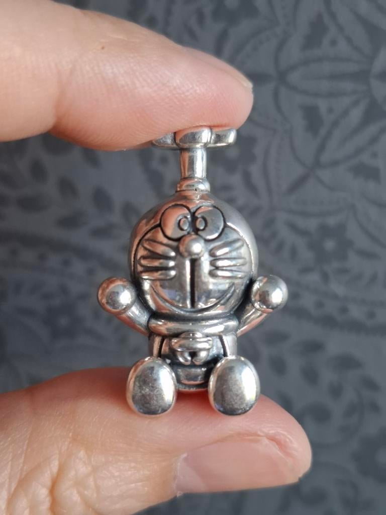 Doraemon Hanger - Sterling Zilver S999 free shipment in NL, Nieuw, Ophalen of Verzenden, Zilver, Dier