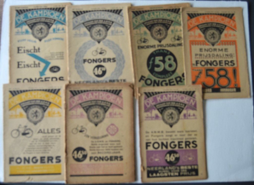 'Kampioen' Blad ANWB met FONGERS reclame. jaren '30, Ophalen of Verzenden