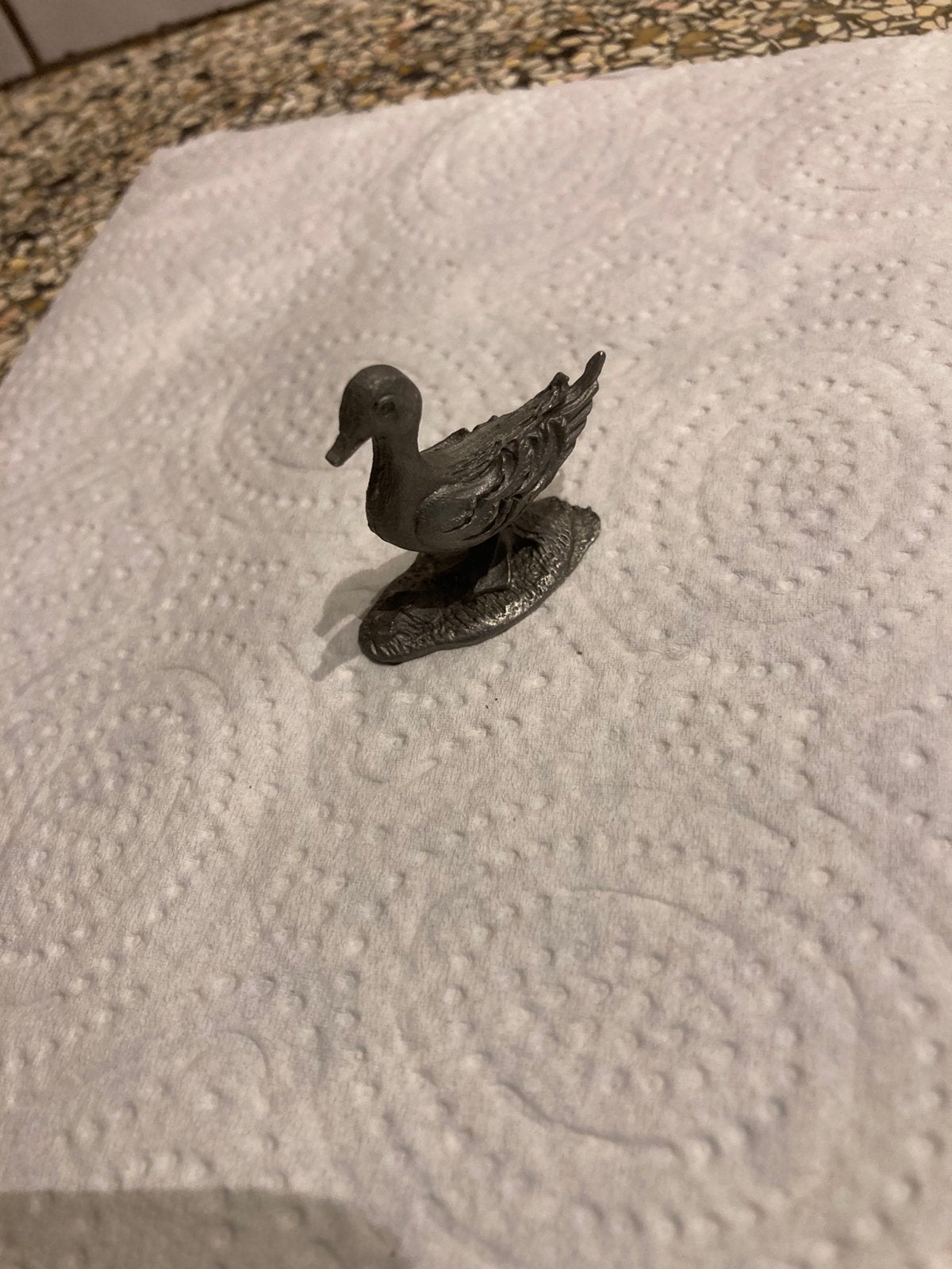 Metalen beeldje gans, Ophalen of Verzenden, Zo goed als nieuw, Dier