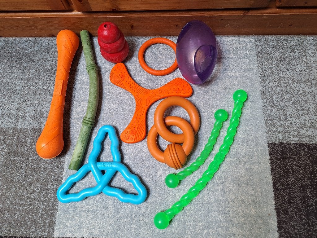 Hondenspeelgoed, speelgoed hond kong, n-gage, beeztees, Dieren en Toebehoren, Ophalen of Verzenden, Gebruikt, Apporteerspeelgoed