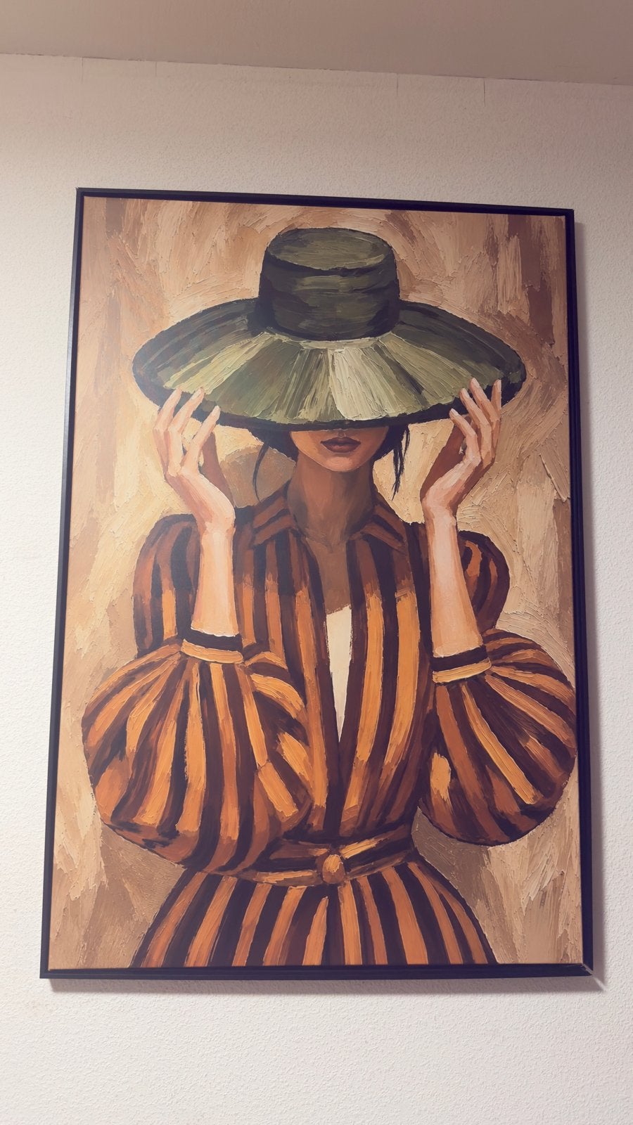 Prachtig canvas schilderij met vrouw 80x120, Ophalen, Figuren, Ingelijst, Print