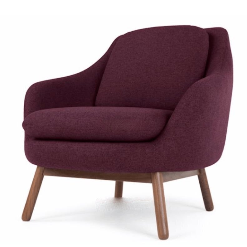Moderne Design Stoel (Fauteuil) van het merk 'Made', Huis en Inrichting, Hout, Modern design, Gebruikt, 75 tot 100 cm