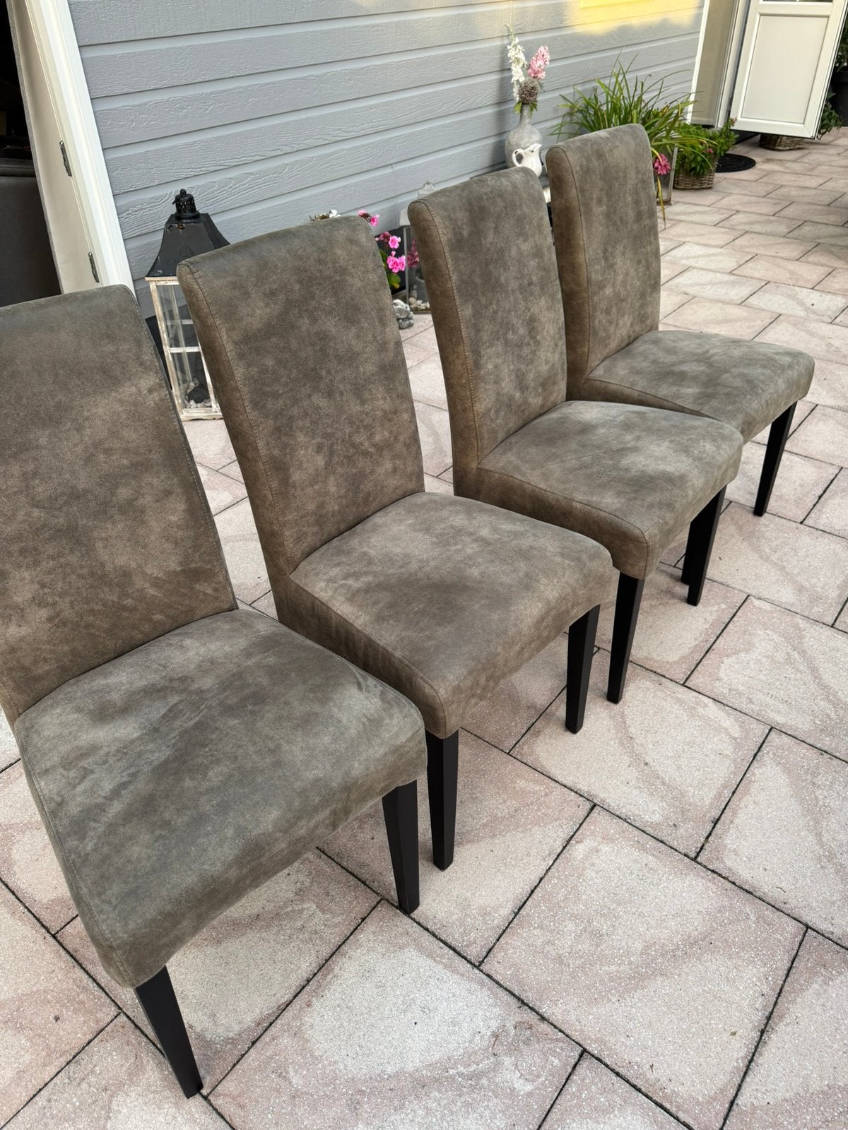 4 eetkamer stoelen, Ophalen, Zo goed als nieuw, Bruin, Vier