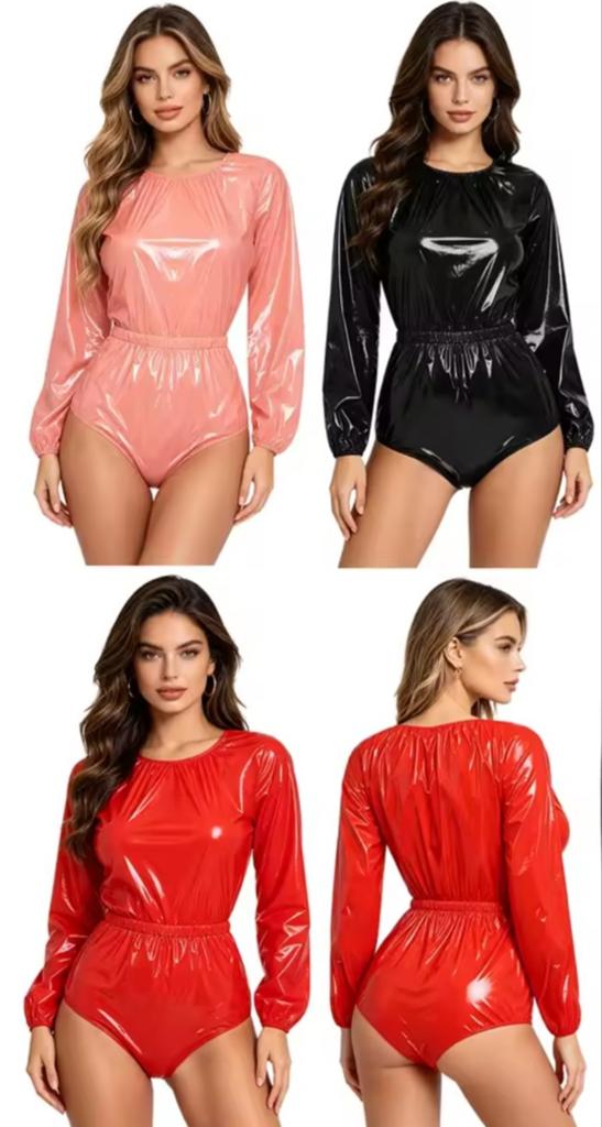 Prachtige Lak Body Romper, tm 3XL, Kleding | Dames, Ondergoed en Lingerie, Verzenden, Body of Korset