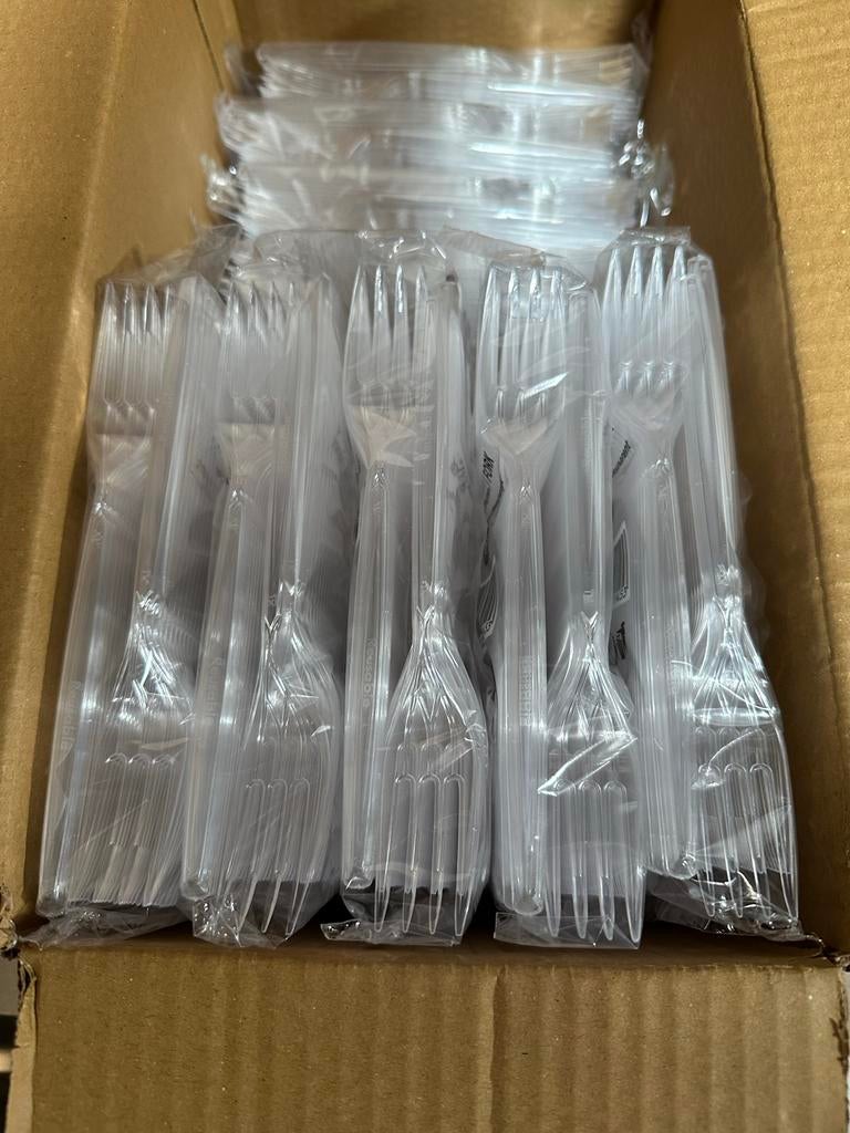 Plastic Vorken Lepel Messen Wegwerp, Ophalen of Verzenden, Nieuw, Kunststof, Los bestek