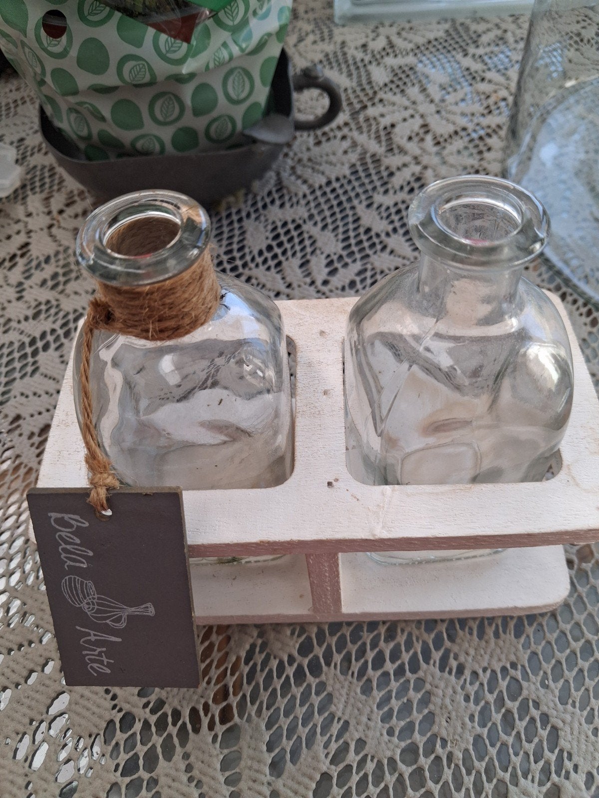 2 glazen flesjes, Ophalen of Verzenden, Glas, Overige stijlen