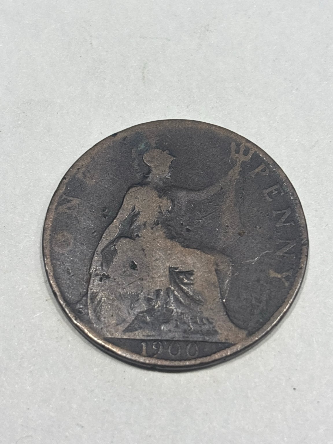 Engeland 1 Penny 1900 Queen Victoria – oude Britse munt, Ophalen of Verzenden