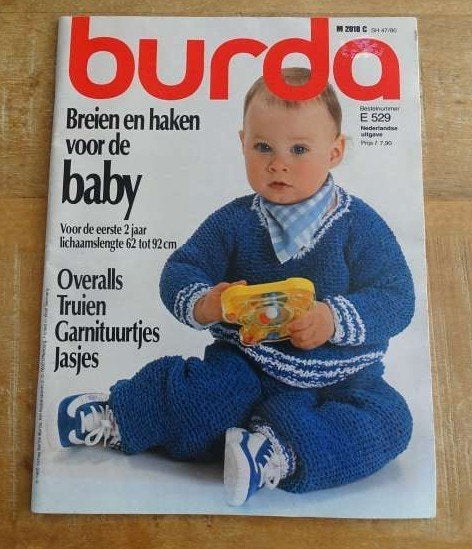 Burda breien en haken voor de baby 1980 baby breiboek, Verzenden, Zo goed als nieuw, Breien of Haken, Patroon of Boek