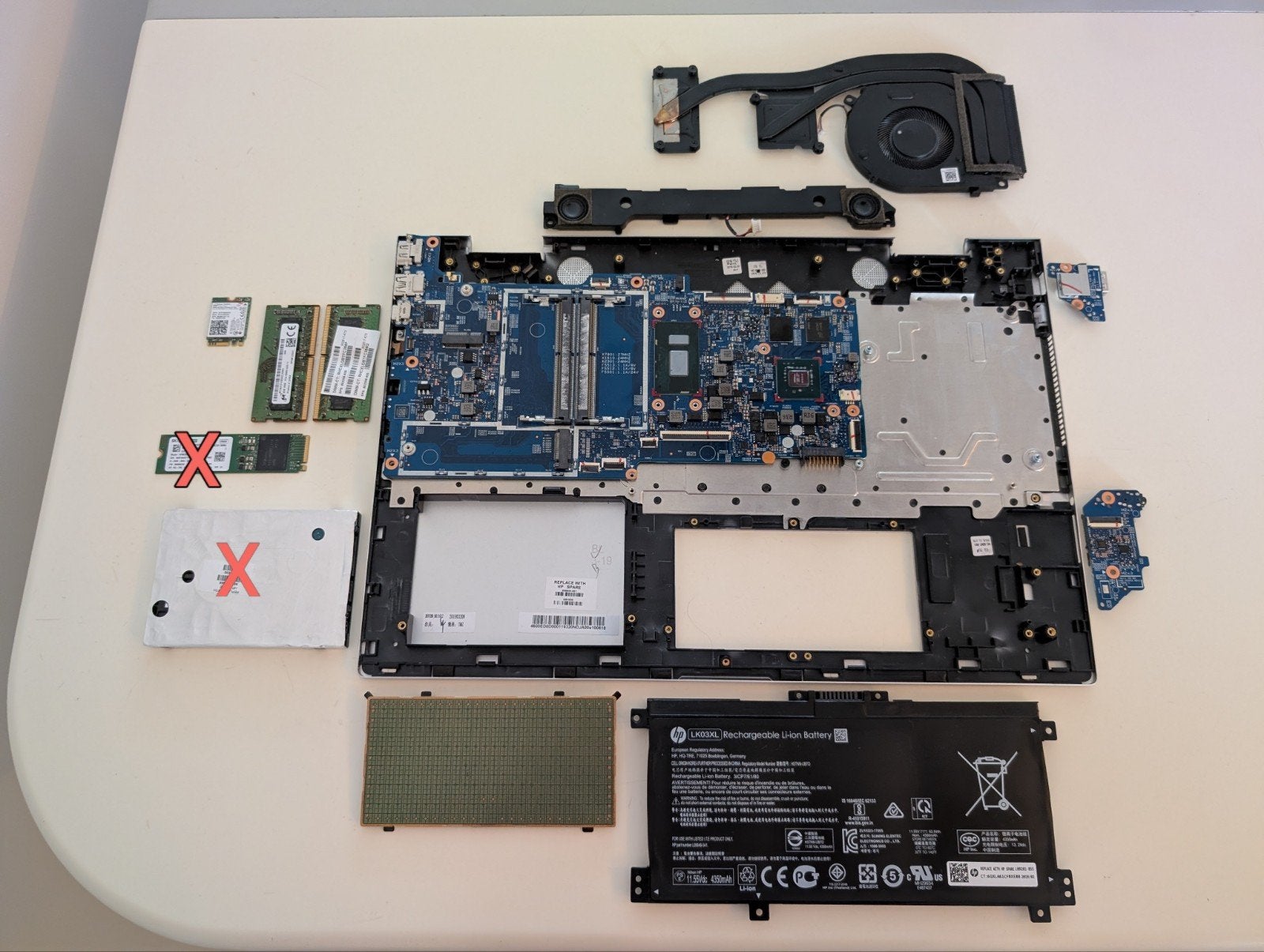 HP Envy X360 laptop in onderdelen, Ophalen, 15 inch, HP envy