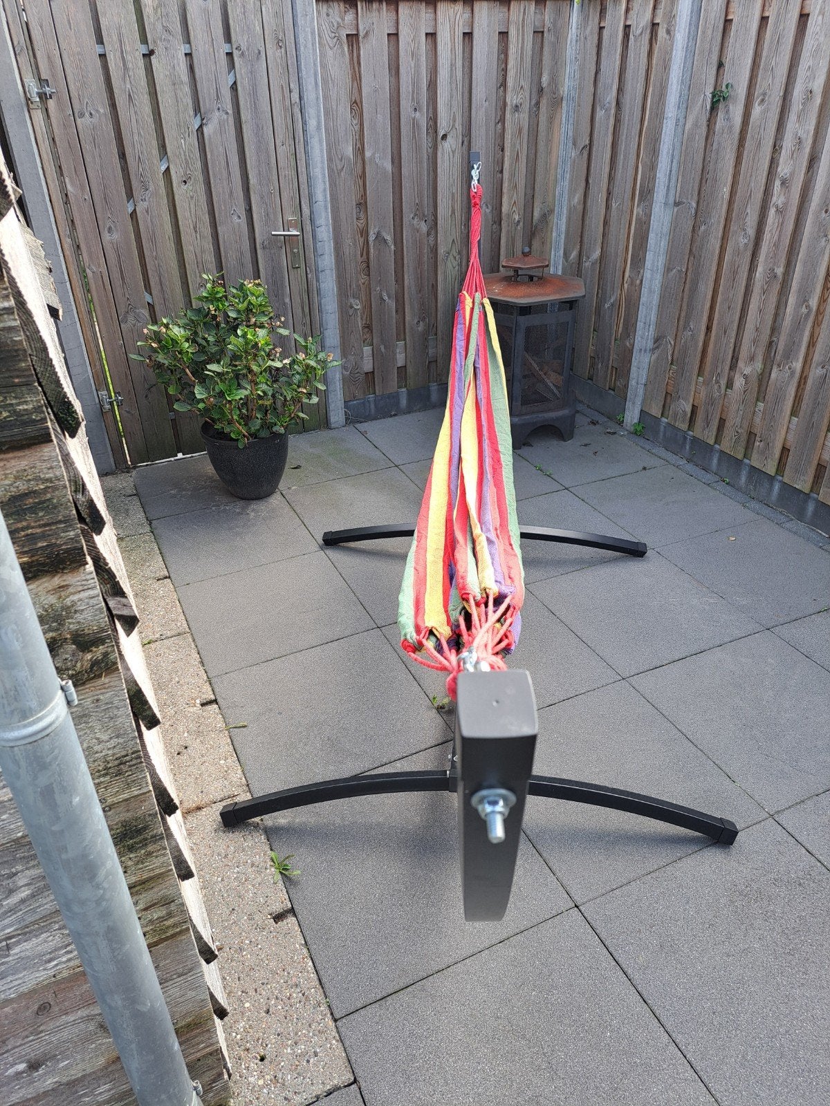 hangmat, Ophalen, Zo goed als nieuw, Buiten, Met standaard