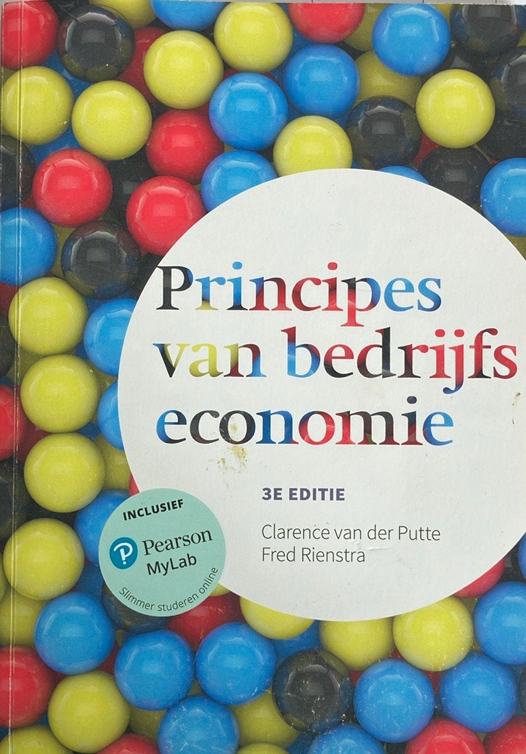 Fred Rienstra - Principes van bedrijfseconomie, Ophalen of Verzenden, Zo goed als nieuw, Fred Rienstra; Clarence van der Putte