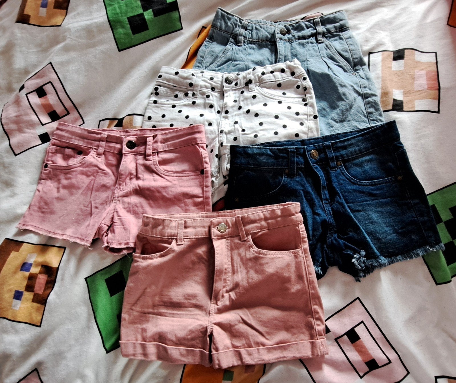 5 korte broeken voor meisjes maat 140, Kinderen en Baby's, Kinderkleding | Maat 140, Ophalen, Gebruikt, Meisje, Broek